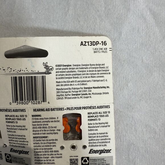 RAYOVAC (16-Pack) Sz 13 Made in USA (16) Hearing Aid Batteries NEW - Picture 5 of 5